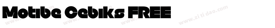 Motibe Cebiks FREE字体转换